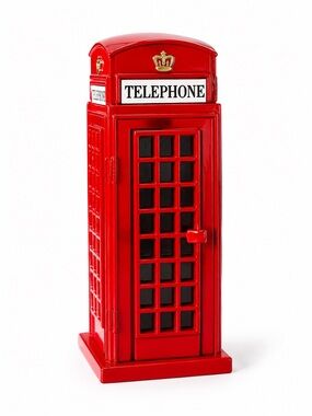 Classic Red Telephone Booth Decor - Red Phone Stand